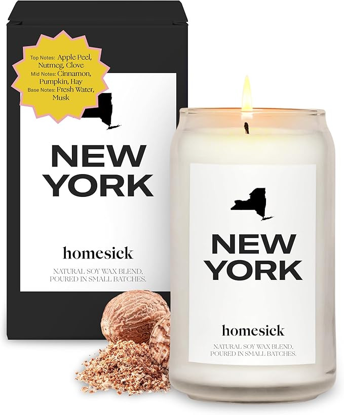 Homesick Scented Candles for Home (New York) - 13.75 oz Long-Lasting Soy Wax Jar Candle for Women... | Amazon (US)