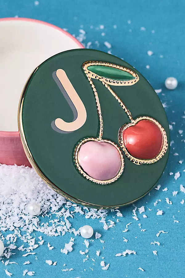 Handpainted Stoneware Monogram Trinket Box | Anthropologie (US)