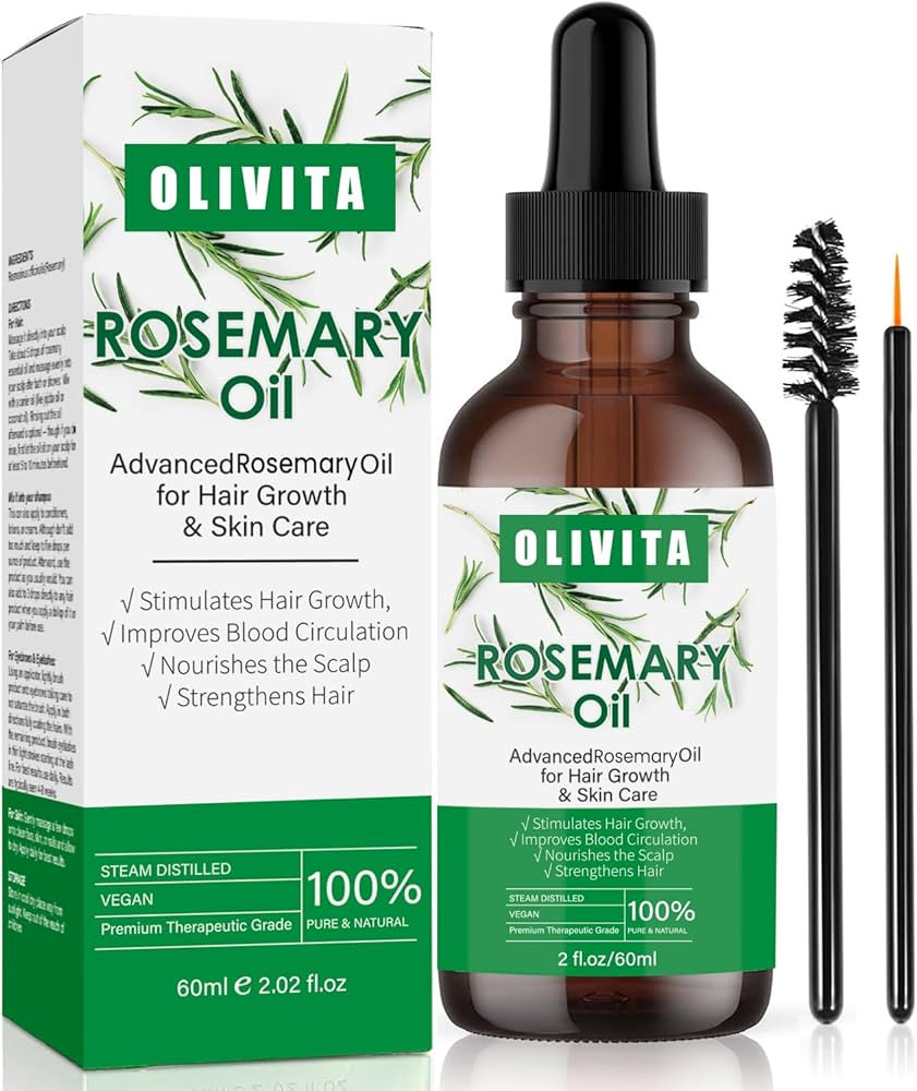 Hair Growth Serum, Rosemary Oil for Hair Growth Organic, Rosemary Hair Oil for Dry Damaged Hair a... | Amazon (US)