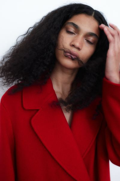 Double-breasted coat - Brown - Ladies | H&M GB | H&M (UK, MY, IN, SG, PH, TW, HK)