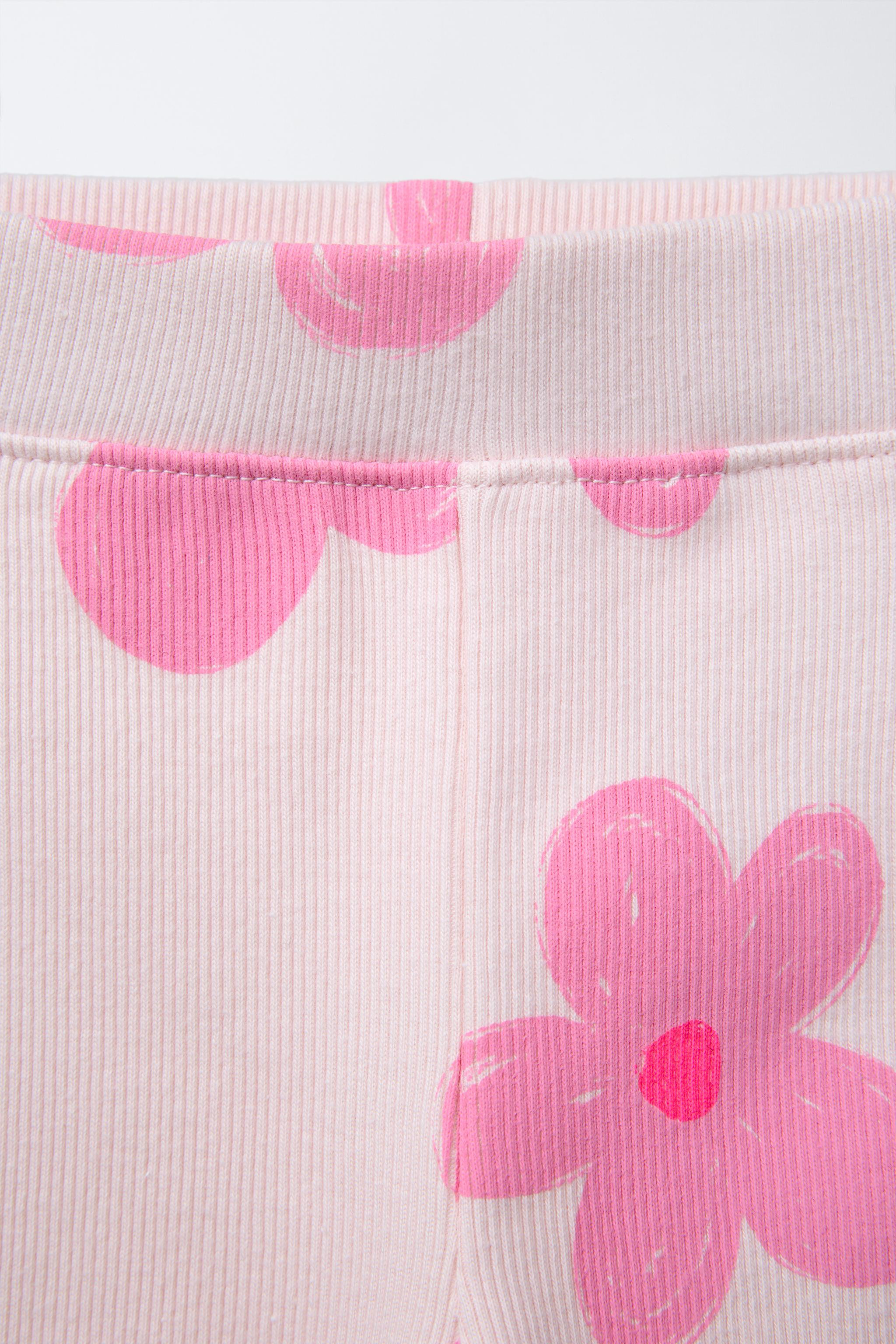 RIBBED PRINTED LEGGINGS | Zara US