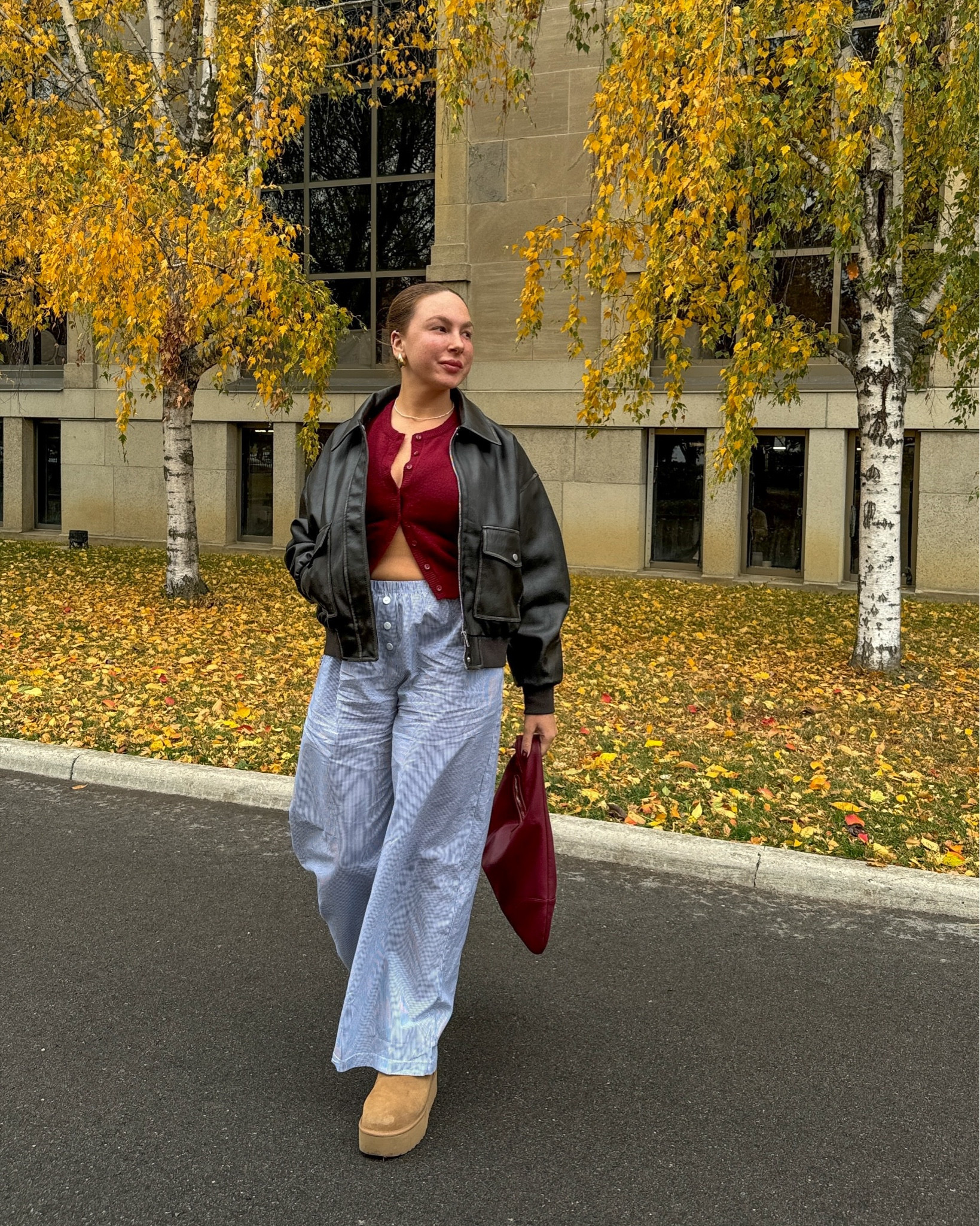 Pants are Wildflo Studio & purse is Elli Studios (can search them online or on IG) wearing a medium cardigan for a more snug fit and a large coat 

#LTKcanada #LTKautumn #LTKmidsize