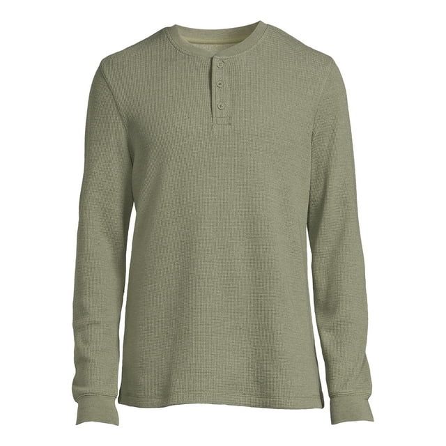 George Men's Thermal Henley Shirt with Long Sleeves, Sizes XS-5XL - Walmart.com | Walmart (US)