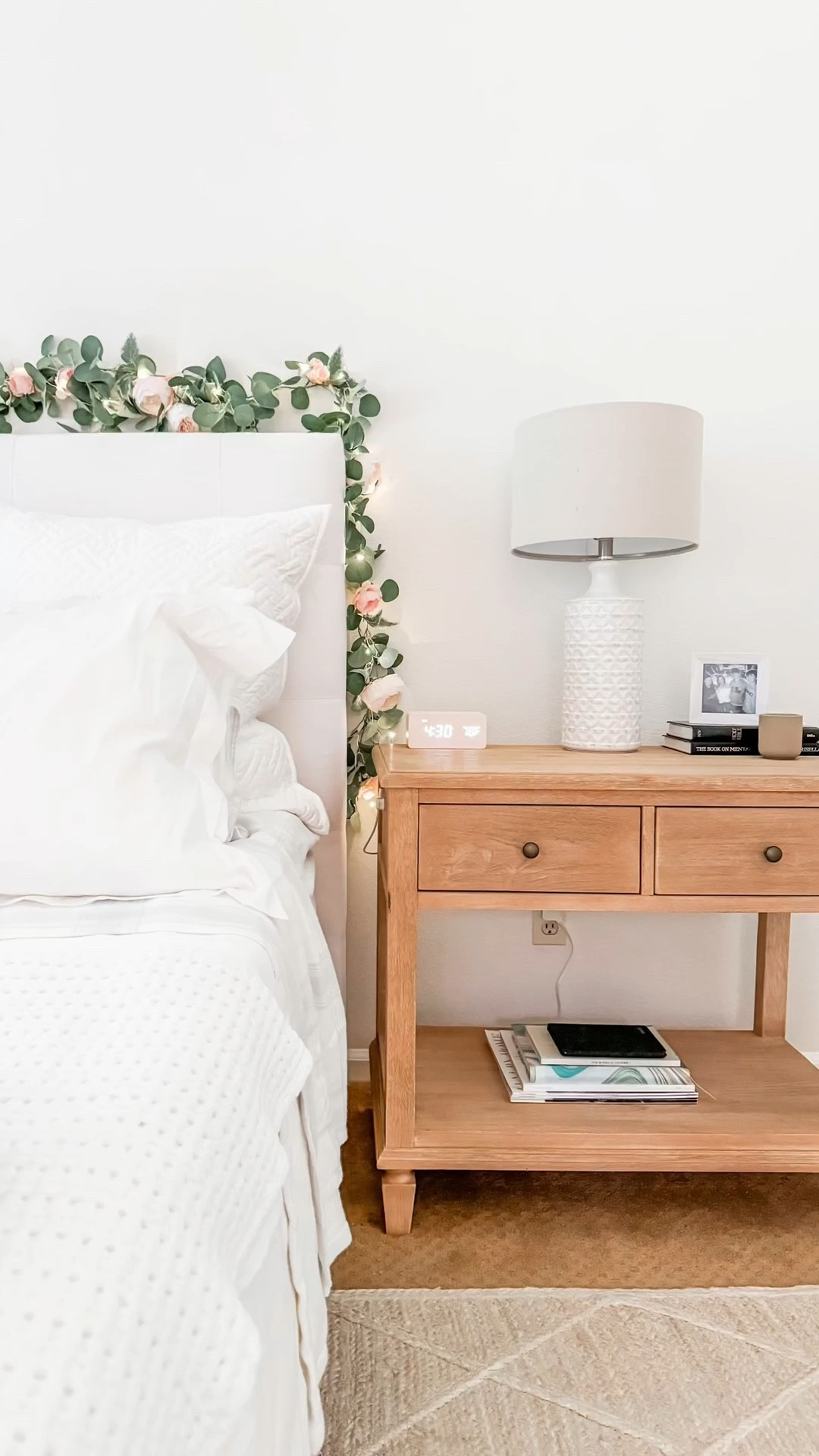 If you have a tangled mess of cords at your bedside table, this is the way to whip them into shape! And most of the products I used to organize my bedside table cords is currently on sale! Including my clock which I always get a lot of questions about 🤍

#LTKFamily #LTKHome #LTKSaleAlert