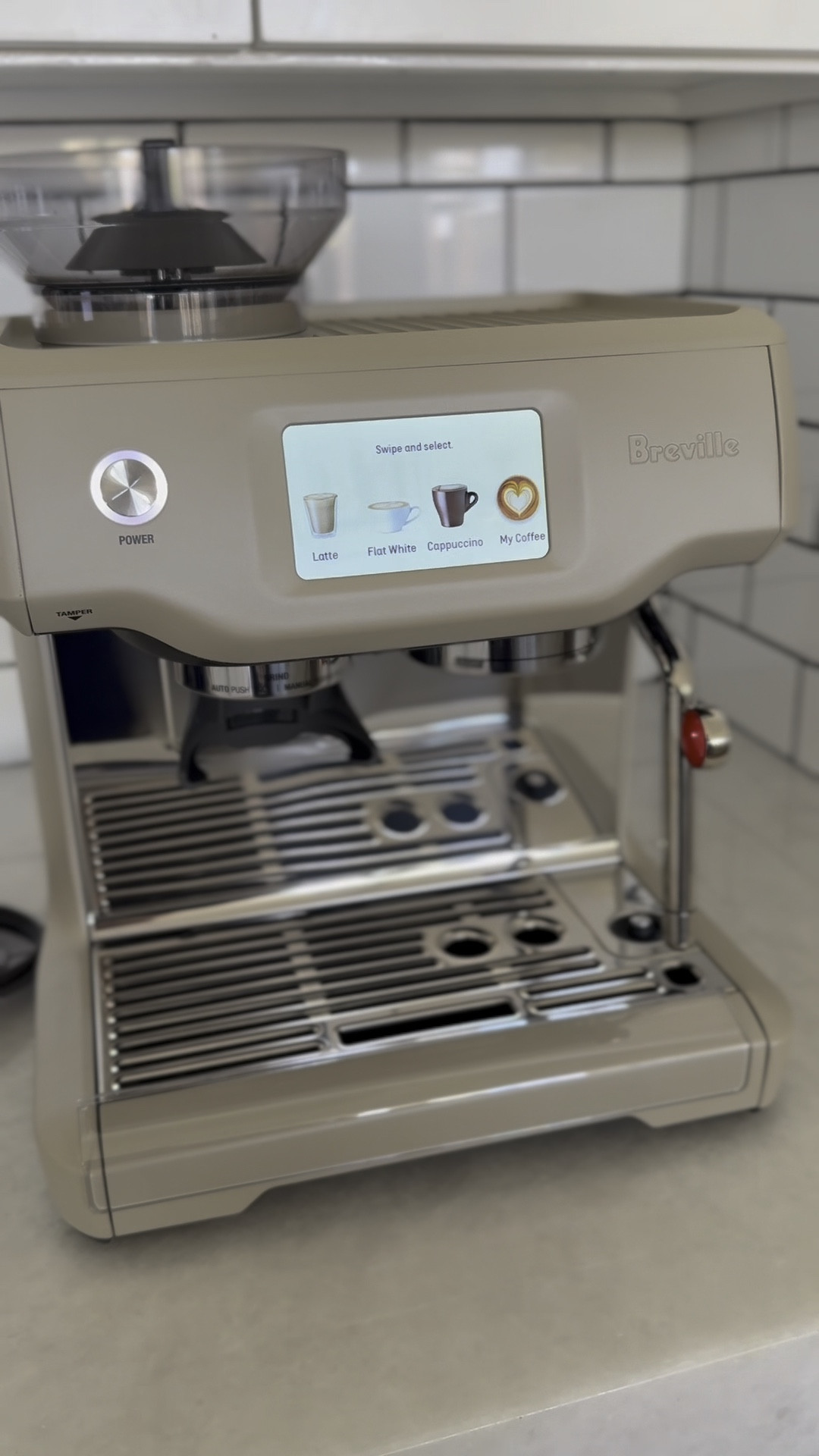 Breville barista touch coffee maker in exclusive cream color almond nougat 

#LTKHome