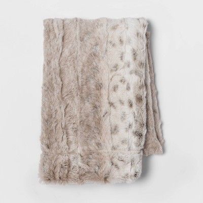 Standard Faux Fur Pillow Case Snow Leopard - Threshold™ | Target