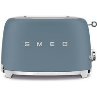 Smeg Toaster, 2 Slice, 2 Slots, 950W, Storm Blue, Stainless Steel, TSF01SBMUK in Blue | Size: A | Debenhams UK