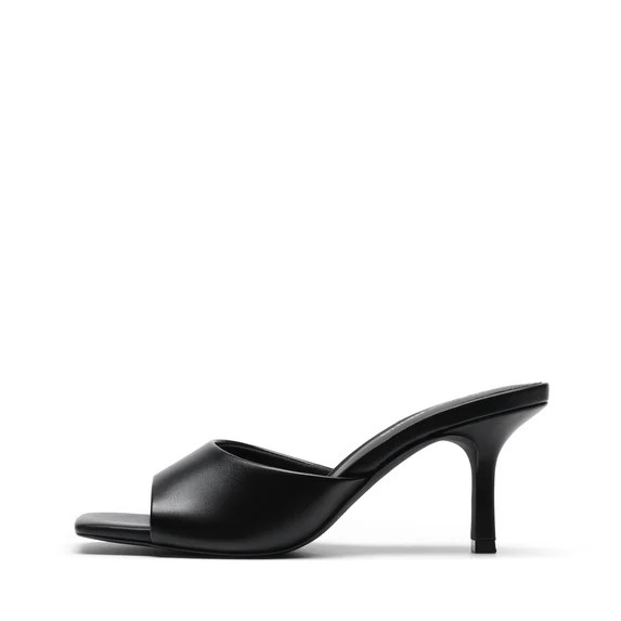 DREAM PAIRS Women's Kitten Heels Sandals – Square Toe Slip On Low Heels, Heeled Mules Footwear ... | Walmart (US)