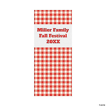 Vertical Gingham Backdrop Custom Banner | Oriental Trading Company