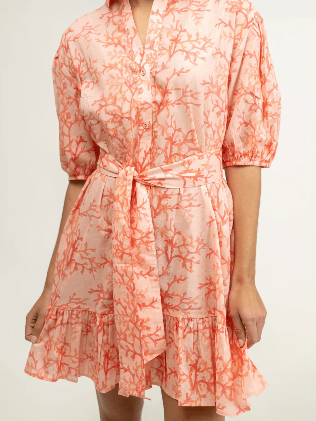 The Monica Dress | Pink Coral | Beau & Ro