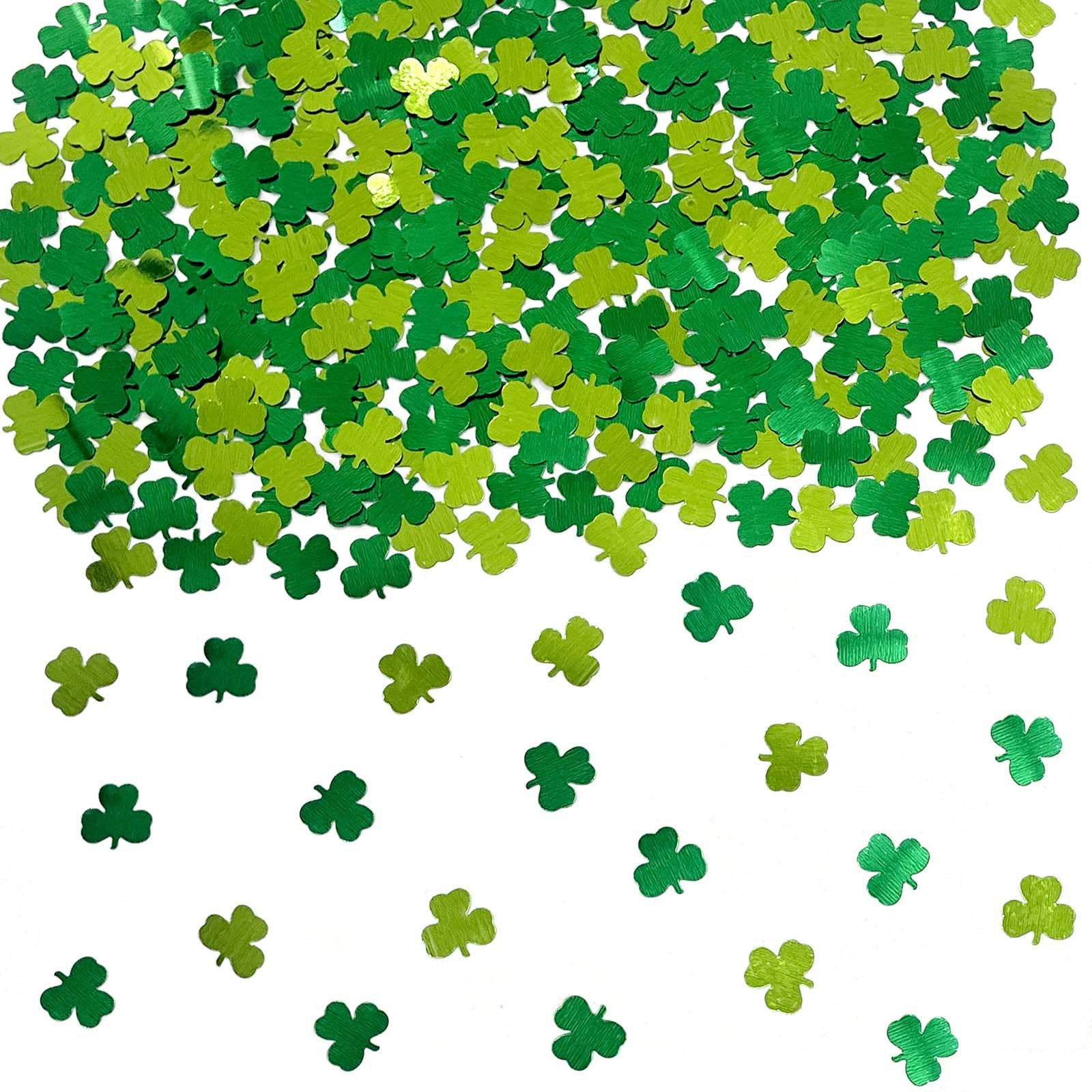 Shamrock Confetti St.Patrick's Day Lucky Clover Shamrock Shape Glitter Metallic Foil Table Scatte... | Amazon (US)