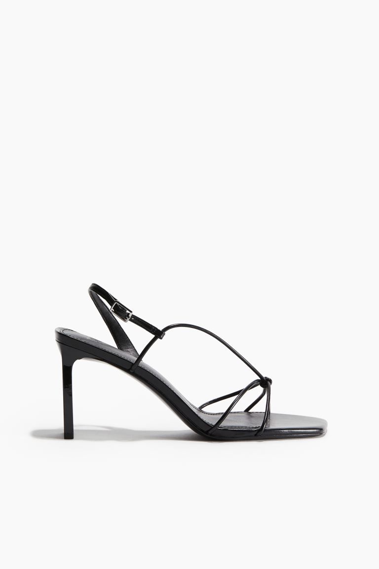 Heeled Strappy Sandals - High heel - Black - Ladies | H&M US | H&M (US + CA)
