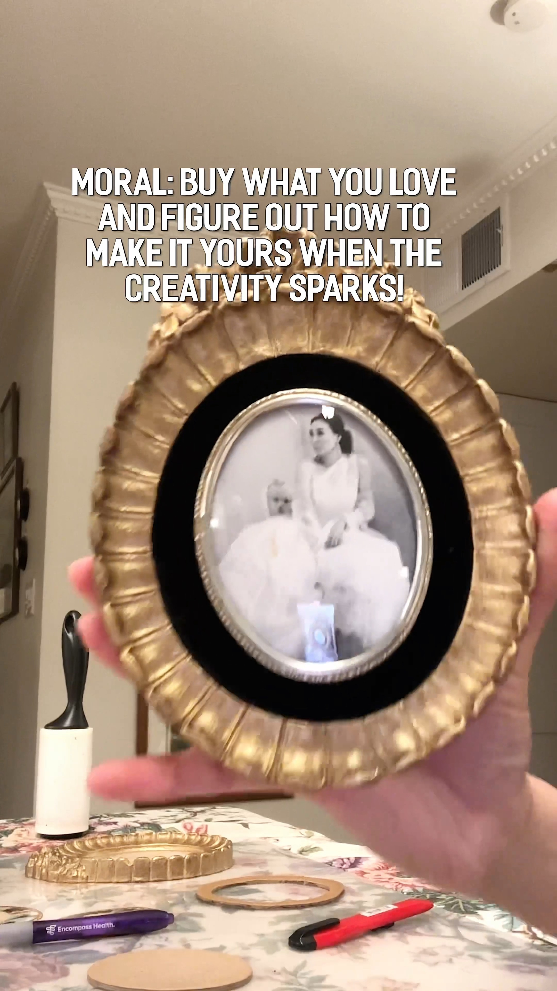 Next time you thrift — buy the frames or item because you like it and figure out if you can make a craft project later. That’s what I did with these $7 thrifted frames “Cameo Creations”. I wasn’t sure if I could even disassemble or if I had to break the glass but just a little lifting revealed I could easily replace it all! 

Imagine baby photos, maternity, wedding or portraits of your children in here! These bridal portraits are by my friend Brandy Jackson captured on film. 

Link to similar and exact frames online you can buy to make this project! I was even thinking I could paint them blue but decided to keep them gold! Or use blue velvet instead of black. Make sure to write on the back the name of the person and date of the portrait for family to know how special these images are! Happy thrifting and upcycling! 

#thrifting #upcycle 



#LTKFindsUnder100 #LTKHome