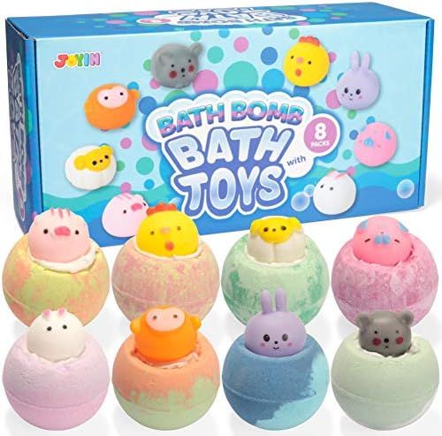 JOYIN Bath Bombs for Kids with Bath Toys, 8 Packs Handcrafted Kids Bath Bombs with Surprise Toy on T | Amazon (US)