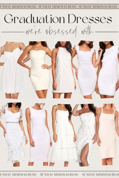 White graduation dresses 🤍

Here are some of the grad outfits we’re loving! I wear a size XS! 😍 These would also make cute bridal shower dresses or rehearsal dinner dresses! 💍

Lulus dresses, mini white dresses, graduation dress, graduation outfits, summer outfit, Spring outfit, bridal shower outfit, bridal shower dresses, bridal shower dress, bride to be dress, college graduation dress, white formal dress, white midi dress, grad dress inspo, white formal mini dress

#LTKfindsunder100 #LTKSeasonal #LTKstyletip