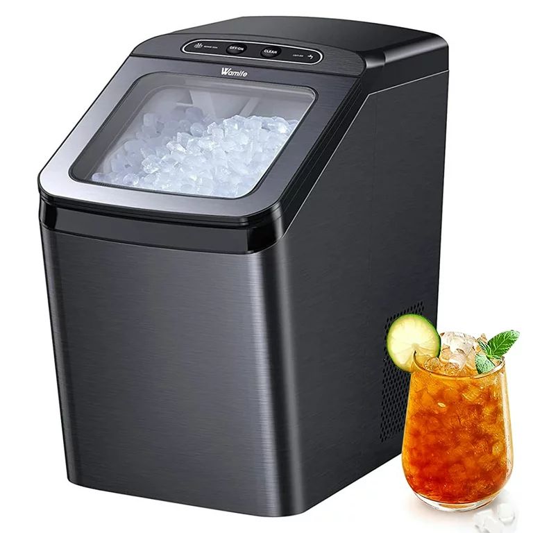 Nugget Ice Maker Countertop, Wamife Portable Ice Machine, Make 26 lbs Ice in 24 Hrs, 2 Ways Water... | Walmart (US)