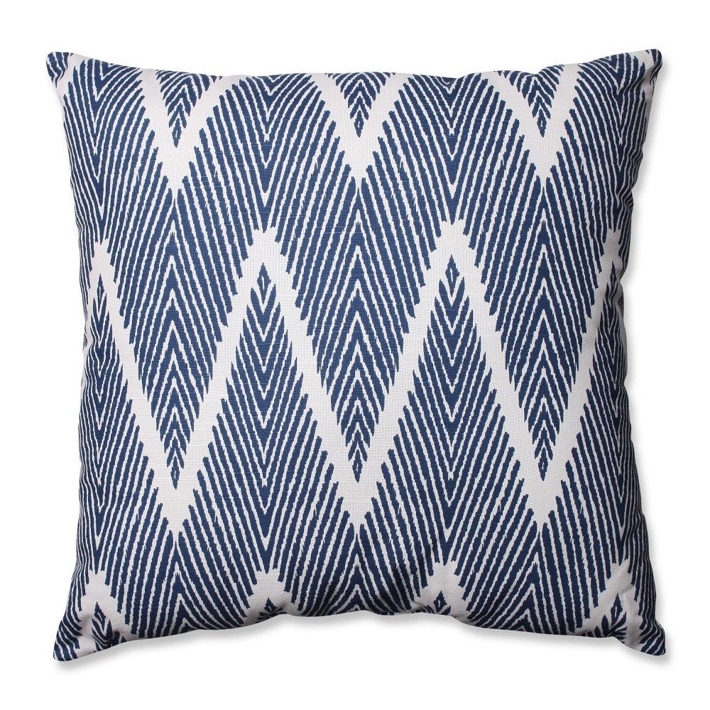 Navy Bali Oversized Throw Pillow 24.5""x24.5"" - Pillow Perfect, Adult Unisex, Size: 24.5"" x 24.5"", Blue | Target