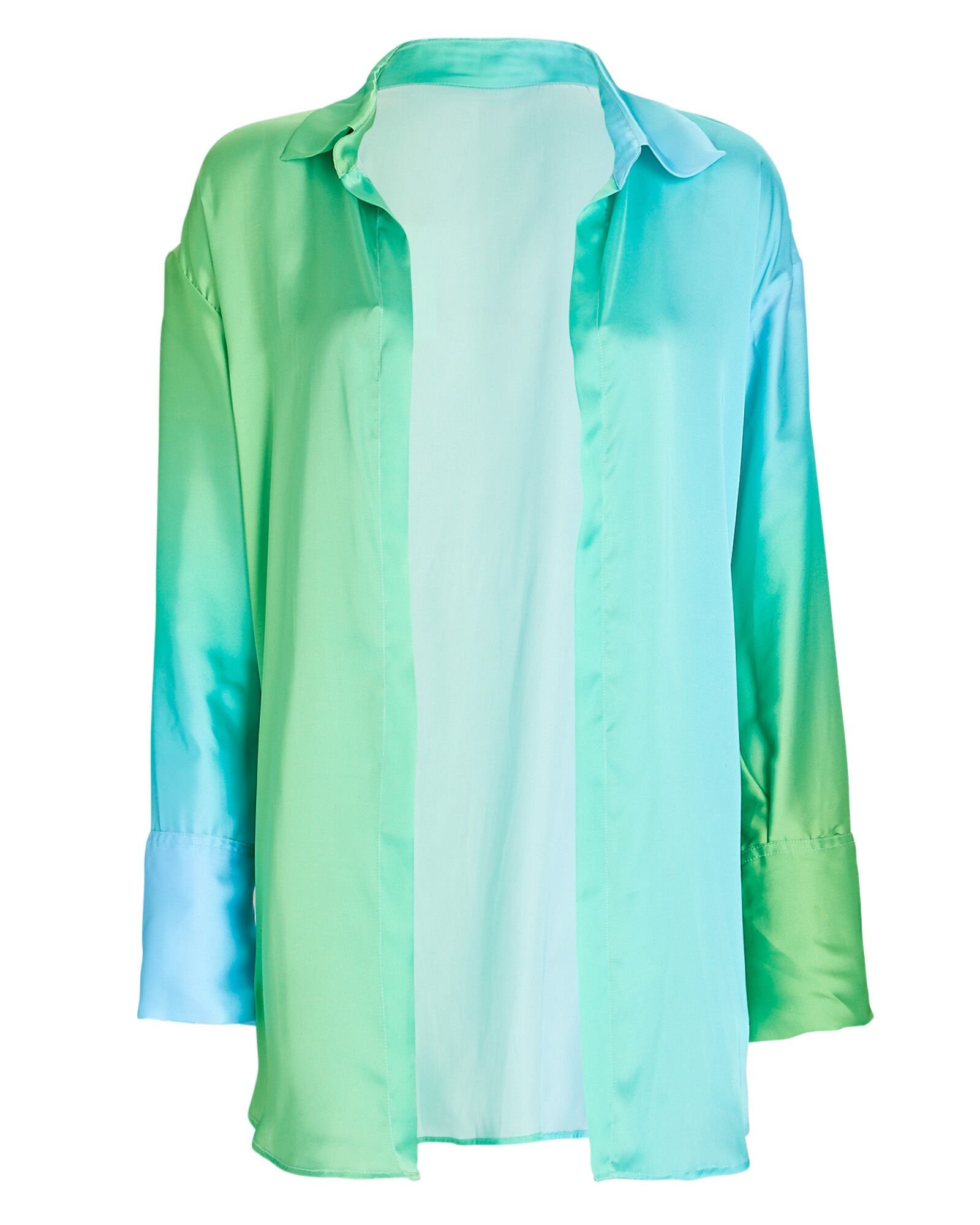 Nala Oversized Ombré Satin Shirt | INTERMIX