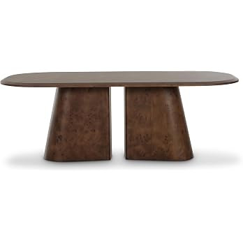 Tov Furniture Gladyss Brown Burl Oval 87" Dining Table | Amazon (US)