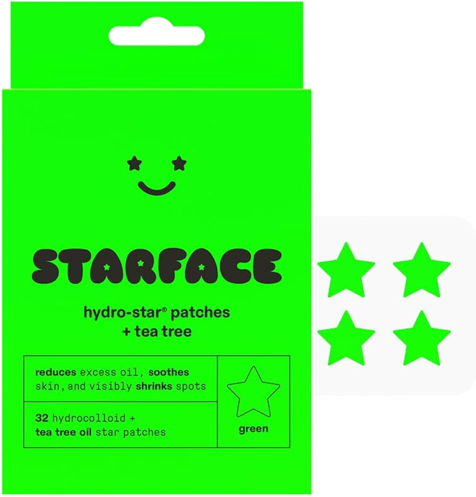 Starface Hydro-Star + Tea Tree, Hydrocolloid Patches with Plant-Based Tea Tree Oil, Helps Natural... | Amazon (US)