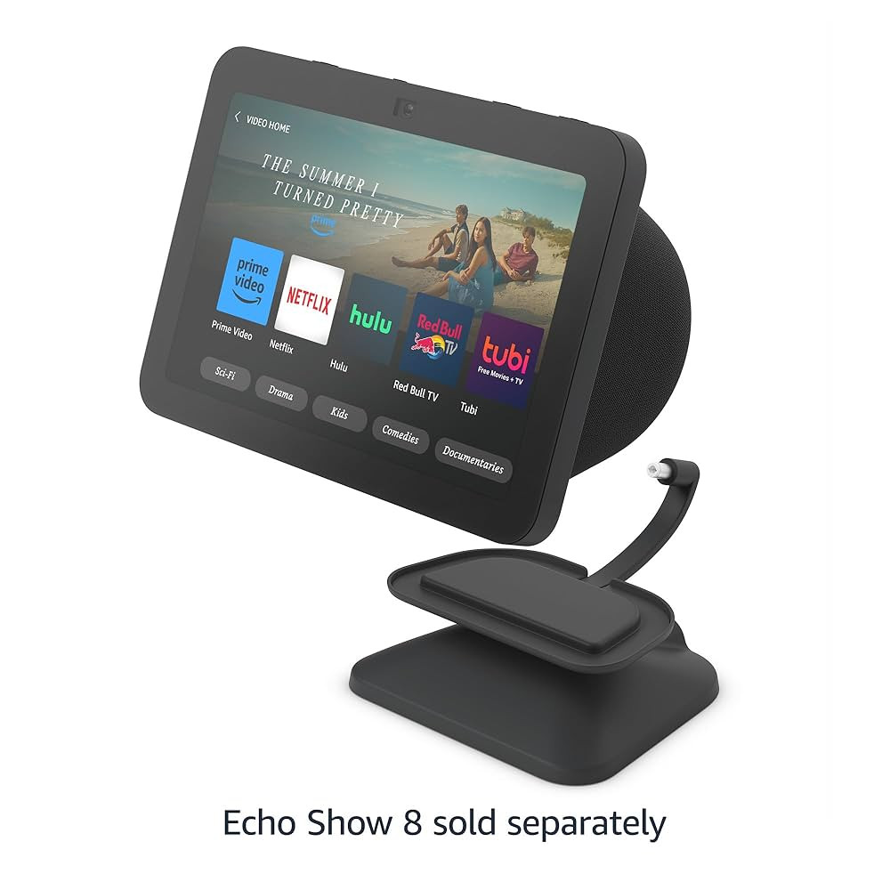 Echo Show 8 (3rd Gen) Adjustable Stand with USB-C Charging Port | Charcoal | Amazon (US)