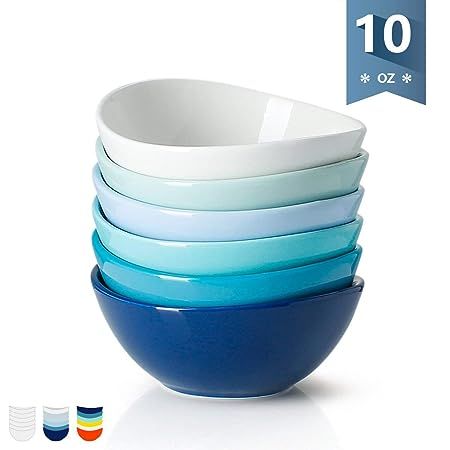 Sweese 1121 Porcelain Bowls - 10 Ounce for Ice Cream Dessert, Small Side Dishes - Set of 6, Cold ... | Amazon (US)