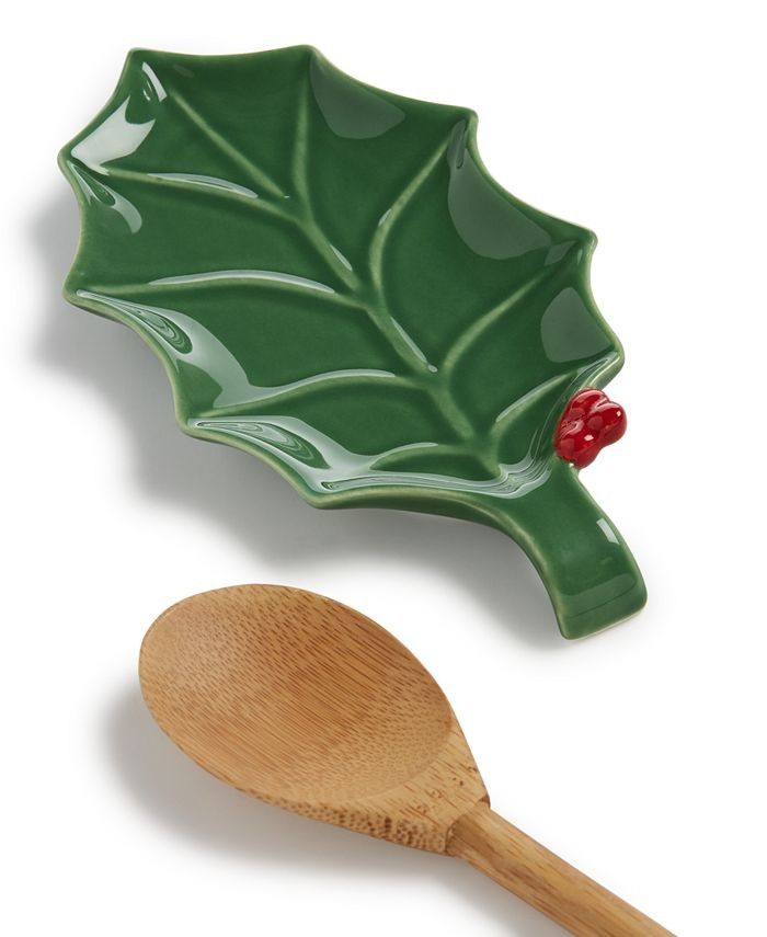 Martha Stewart Collection Holly Spoon Rest, Created for Macy's & Reviews - Kitchen Gadgets - Kitc... | Macys (US)