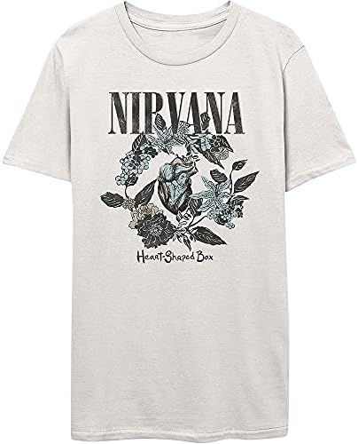 Rock Off Nirvana T Shirt Heart Shape Box Band Logo New Official Mens White Size M | Amazon (CA)