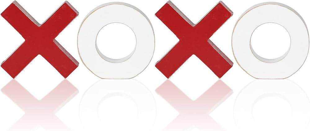 XOXO Valentine's Day Tier Tray Decor XOXO Wooden Sign Romantic Table Centerpiece Valentine's Day ... | Amazon (US)