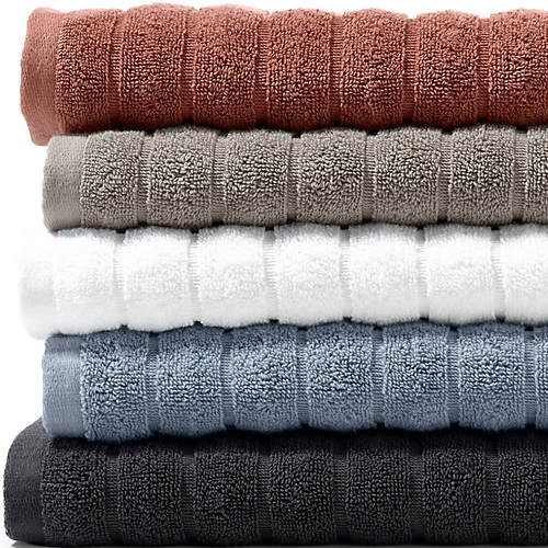 Organic Cotton Rib 6-Piece Towel Set | Lands' End (US)