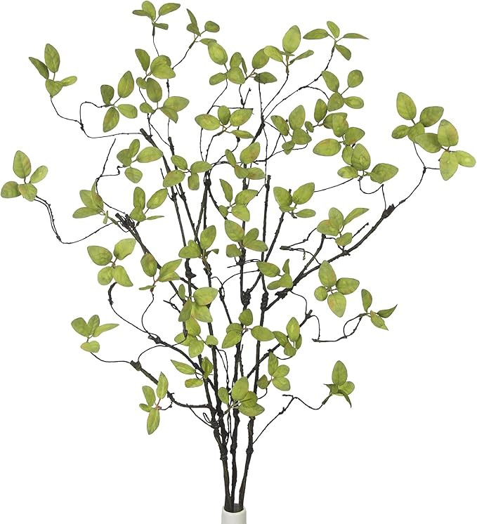 CITYES 4 Pcs Artificial Greenery Stems Twigs and Branches for Vases 32.7" Faux Branches with Gree... | Amazon (US)
