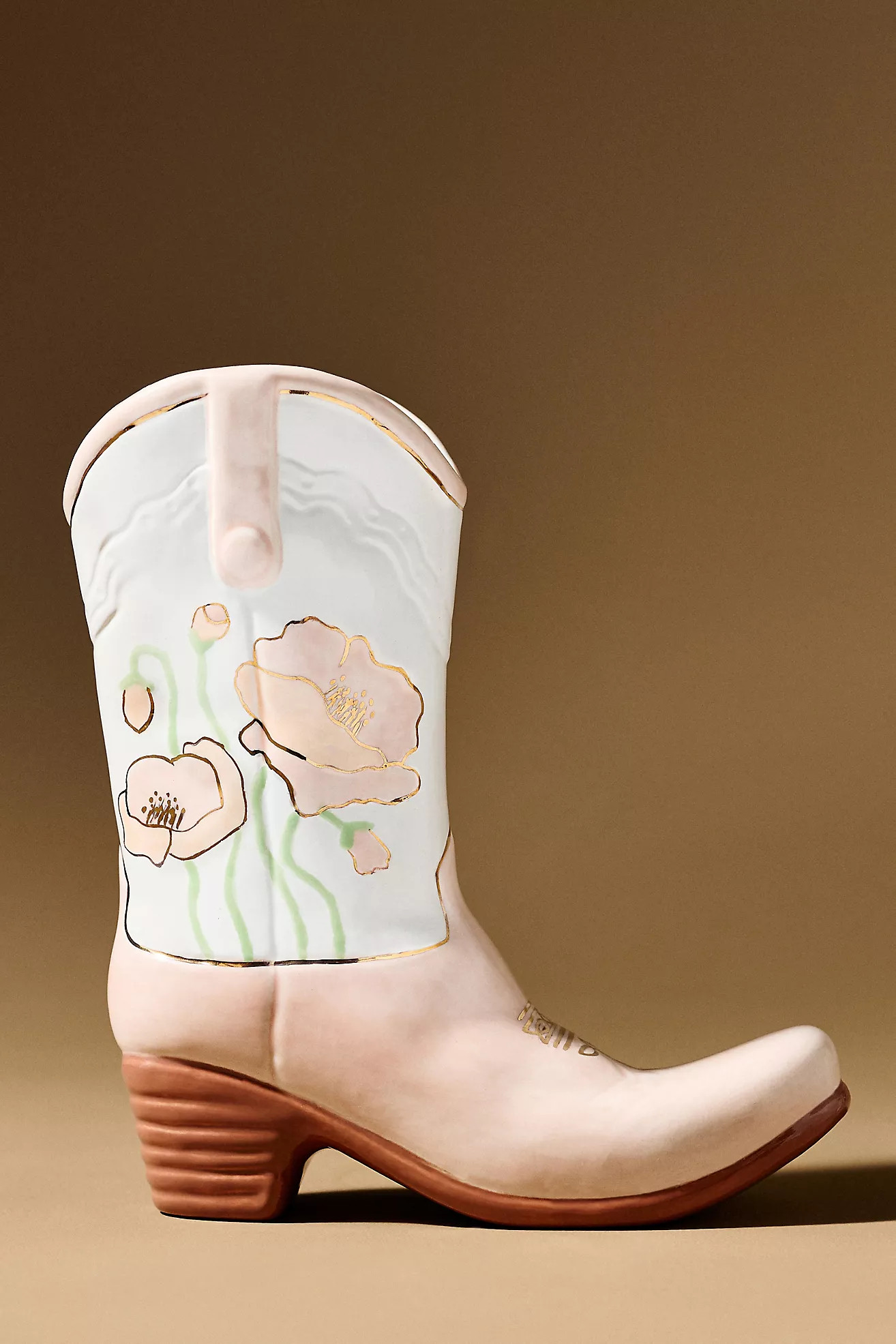 Ruby Clay Cowboy Boot Vase | Anthropologie (US)