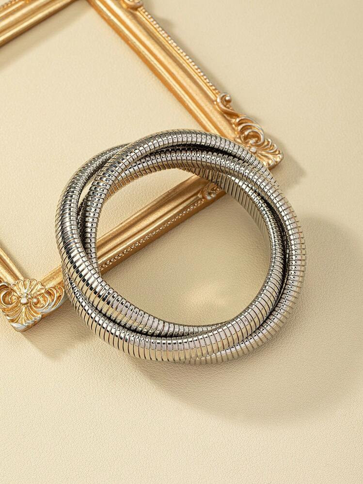Minimalist Layered Bangle | SHEIN