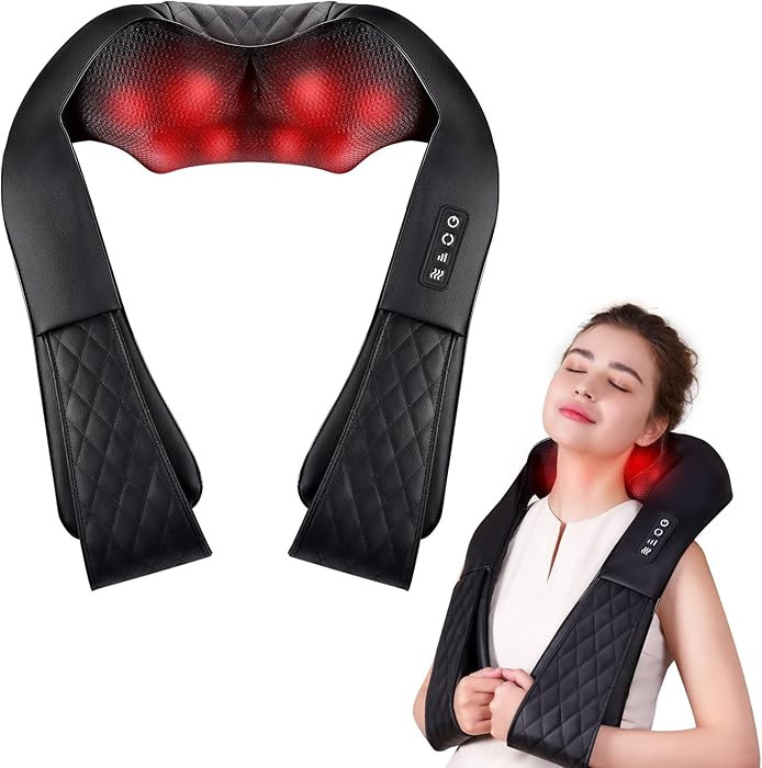Shiatsu Neck and Back Massager, Corded Electric Neck Massager with Heat for Pain Relief Deep Tiss... | Amazon (US)