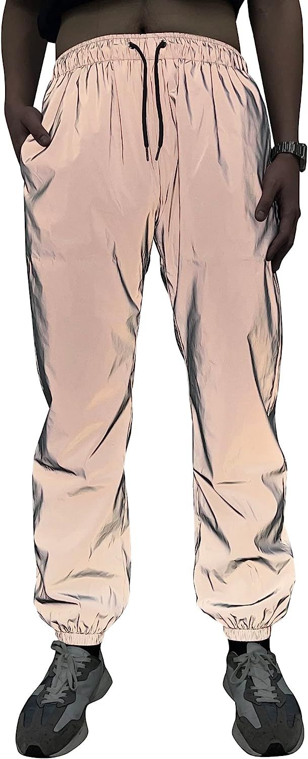 Reflective Pants Men Brand Hip Hop Dance Fluorescent Trousers Casual Harajuku Night Sporting Jogg... | Amazon (US)