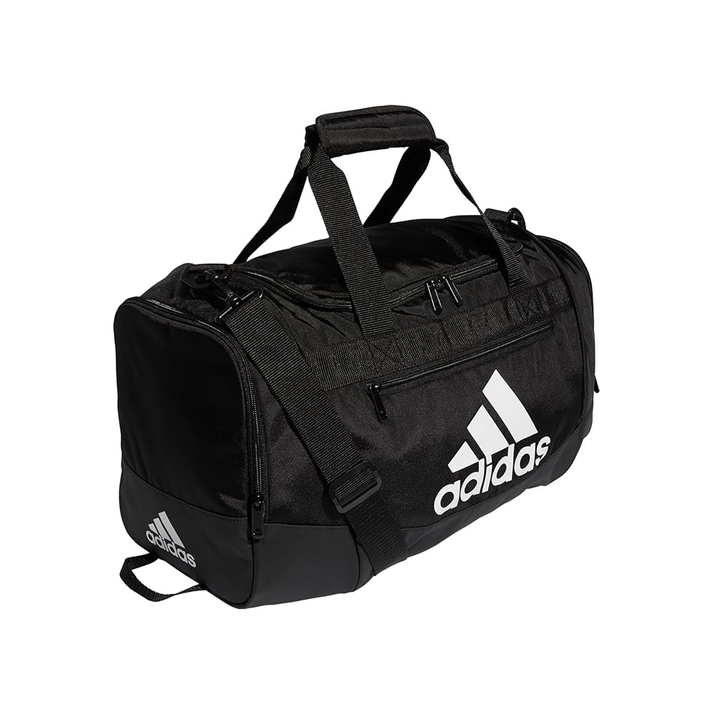 adidas Unisex Defender 4.0 Gym Duffel Bag for Men and Women, Black/White, Small (38L) | Amazon (US)