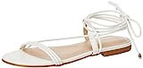 The Drop Women's Samantha Flat Strappy Lace-Up Sandal, White, 6 | Amazon (US)