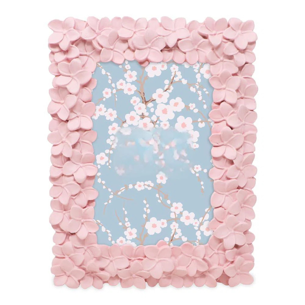 4X6 Pink Flower Textured Hand-Crafted Resin Picture Frame With Easel & Hook For Tabletop & Wall D... | Wayfair North America