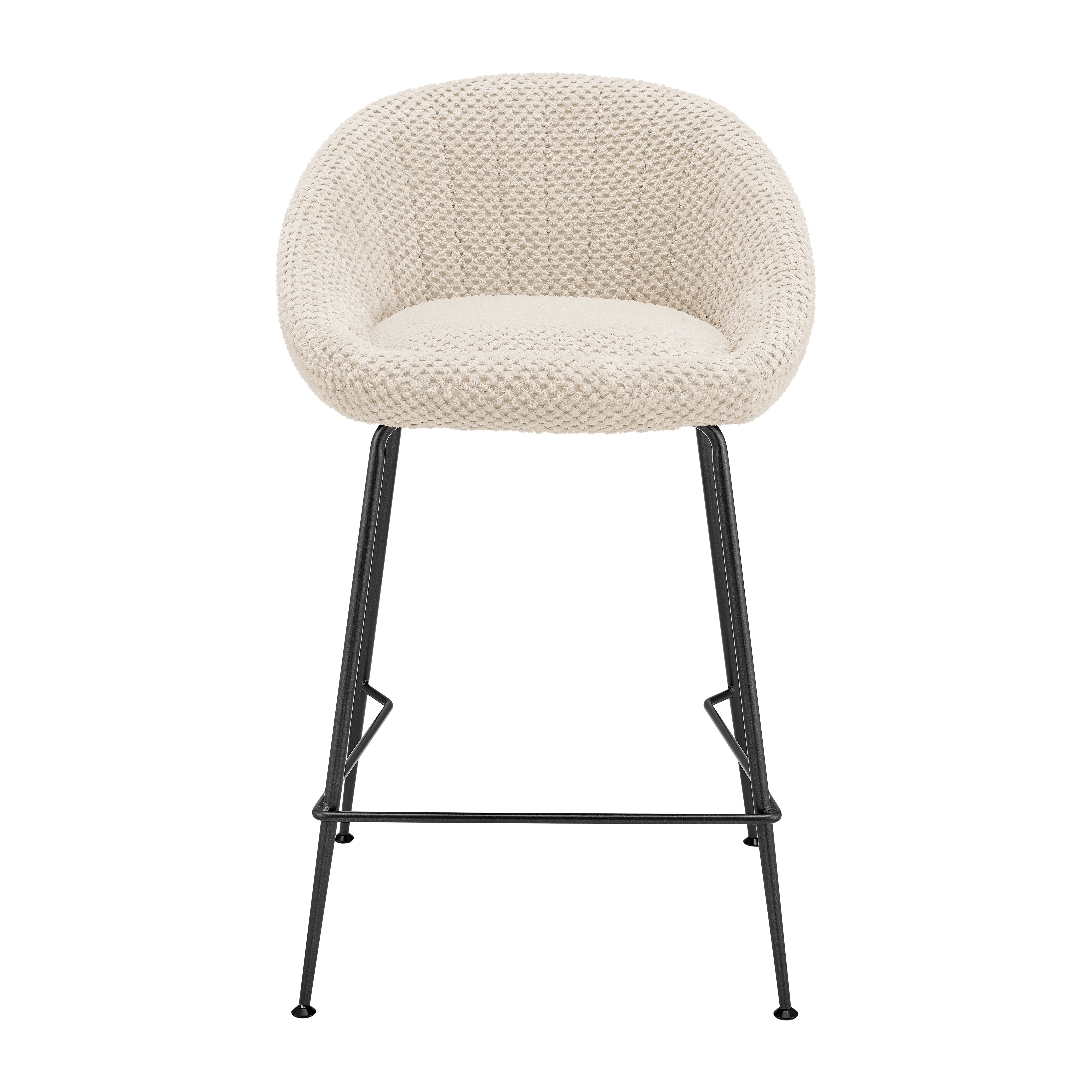 Abey Upholstered Counter Stool with Metal Frame (Set of 2) | Wayfair North America