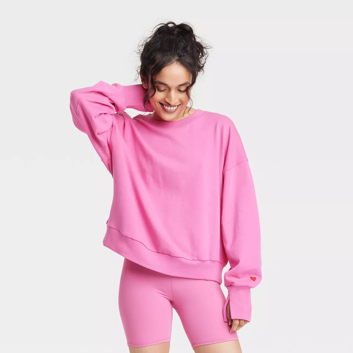Women's Valentine's Day Graphic French Terry Crewneck Sweatshirt - JoyLab™ | Target