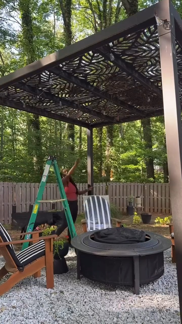 📍Save this post because its about time you stopped wishing and starting doing🙋🏿‍♀️EPISODE 2: Guide to Glow Up Backyard Edition. Here is a way to create the ultimate Firepit this season without breaking the bank or your back. You will sweat a little, but it’s good for you! Comment FIREPIT to have everything I used to pull this space together sent to you in your DM. 

Do you have a space in your yard for this?