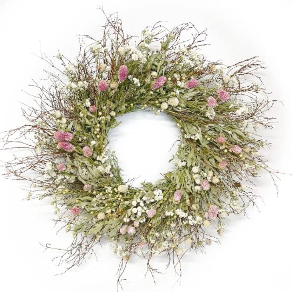 VanCortlandt Farms Natural Dried Flower Handmade Free Spirit Wreath | Amazon (US)