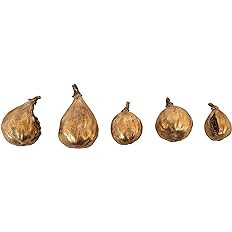 Creative Co-Op Resin Figs with Gold Finish (Set of 5 Pieces) | Amazon (US)