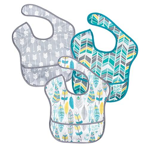 Bumkins SuperBib, Baby Bib, Waterproof, Washable Fabric, Fits Babies and Toddlers 6-24 Months - F... | Amazon (US)