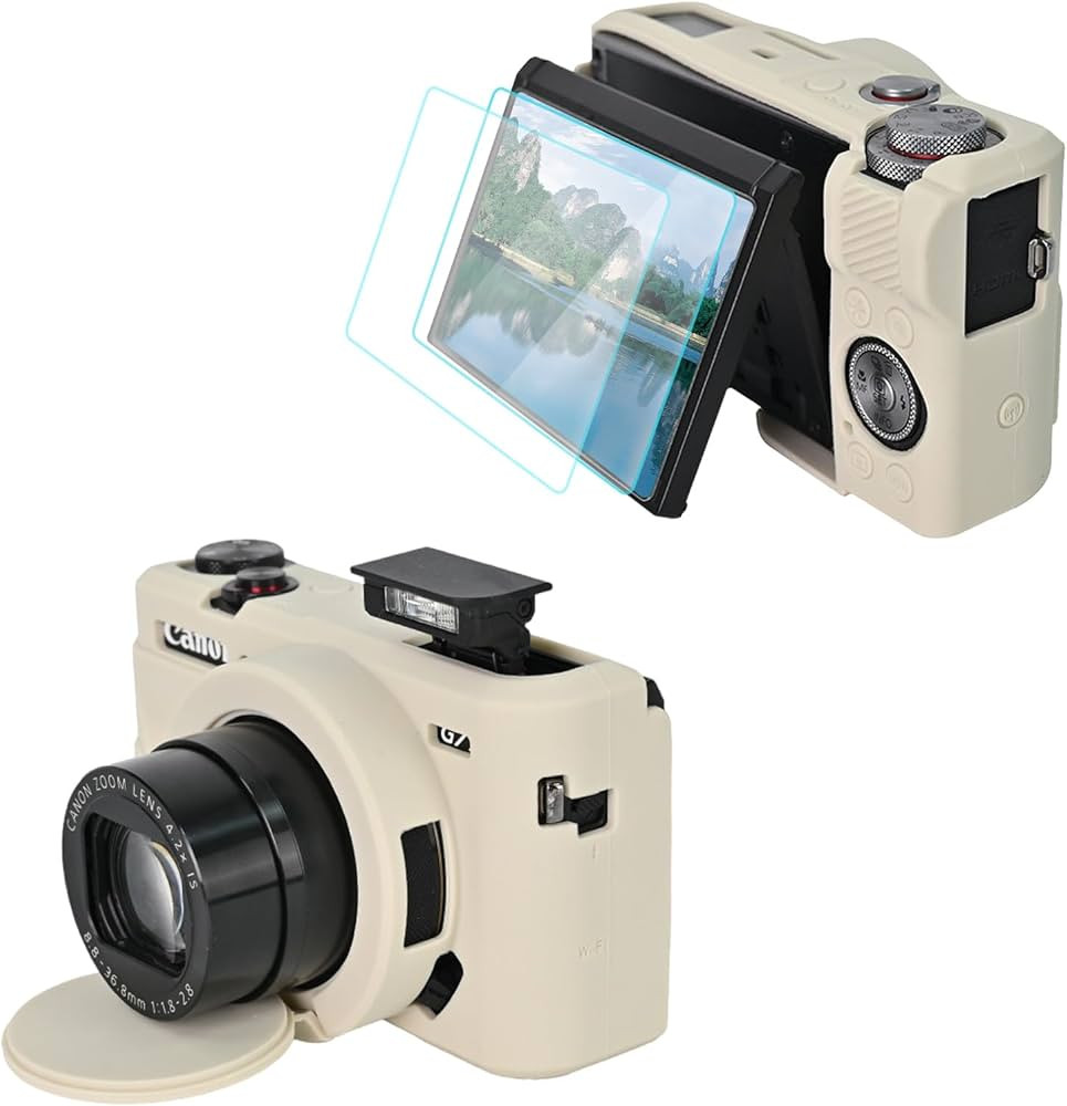 Camera Case for Canon Powershot G7 X Mark III with 2PCS Screen Protector，Full Protection Soft G... | Amazon (US)