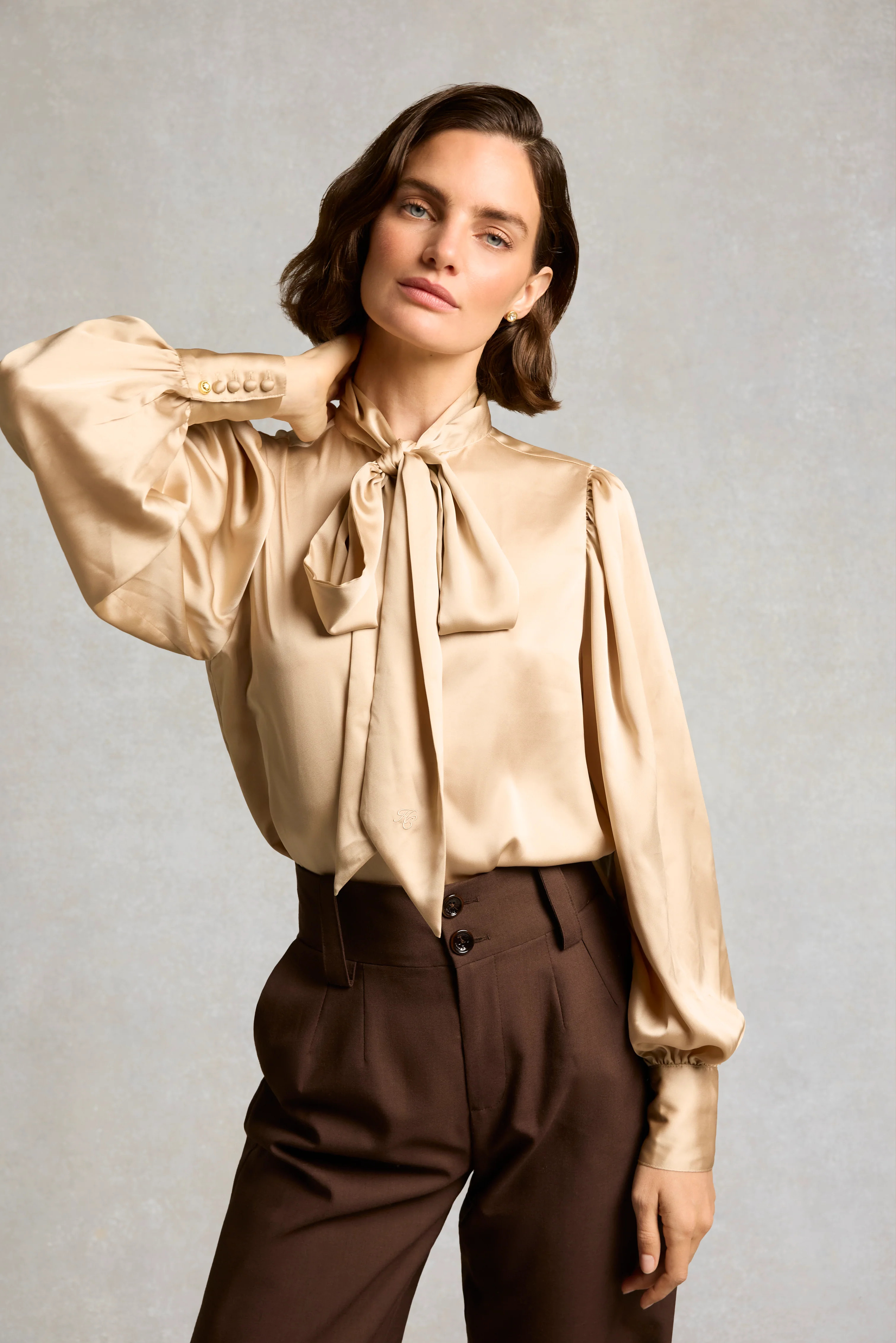 Ariella Blouse (Champagne) | Holland Cooper