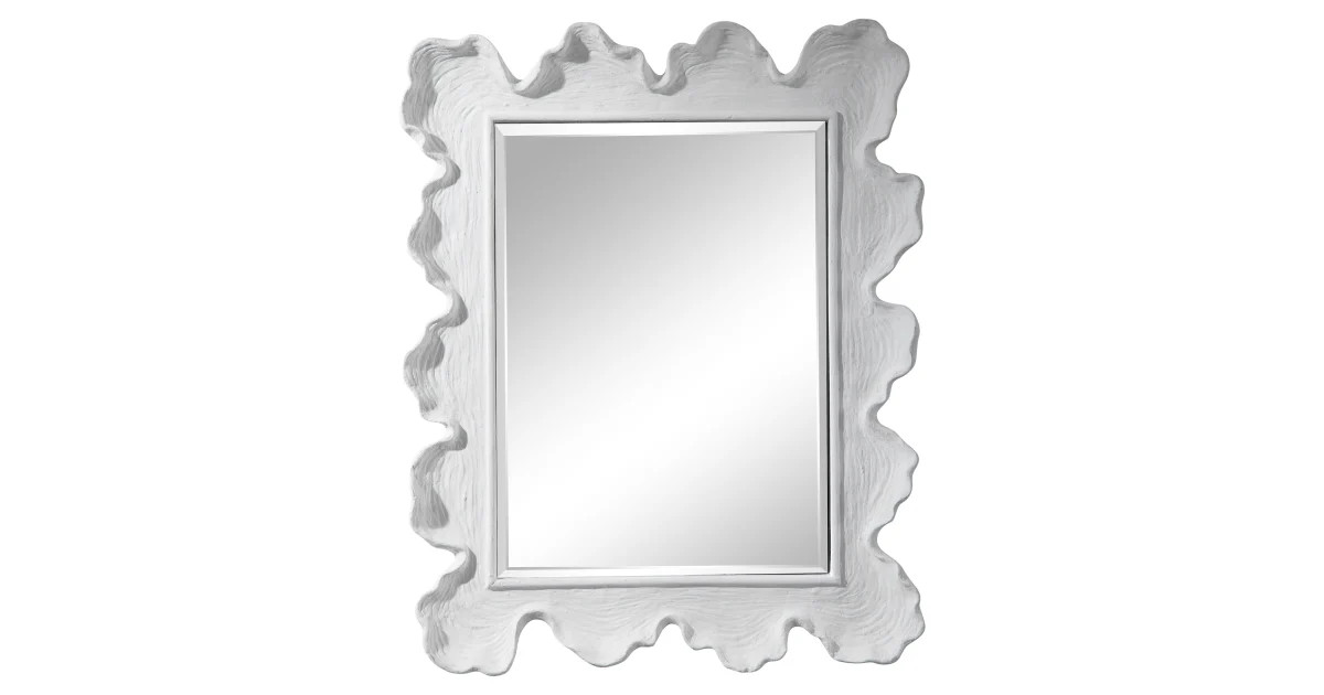 Sea 35" x 28" Rectangular Coral Inspired Coastal Style Wall Mirror | Build.com, Inc.