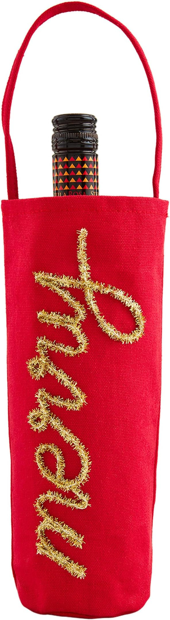 Mud Pie Sequin Wine Bag, Red, 15" x 5" | Amazon (US)