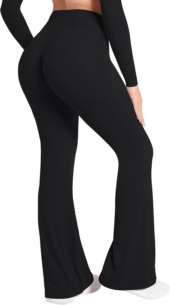 Sunzel Women's Butt Lifting Flare Leggings High Waisted No Front Seam Tummy Control Workout Gym Y... | Amazon (US)