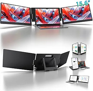 KYY 15.6" Laptop Screen Extender, 1080P FHD IPS Portable Monitor, One Cable USB-C Triple Monitor,... | Amazon (US)